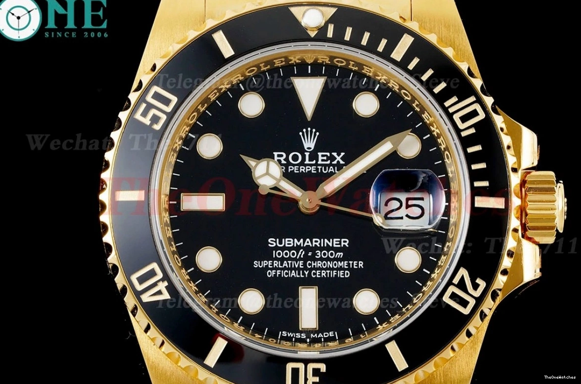 KF VR3135 Black 116618LN 40mm Dot YG YG Wrapped Submariner 0403